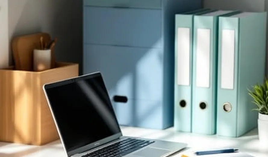 peaceful workspace minimal design